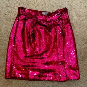 ASOS Hot Pink Sequin Mini Skirt